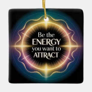 Be The Energy You Want To Attract Ceramic Ornament