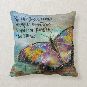 Be The Flawed Butterfly Cushion