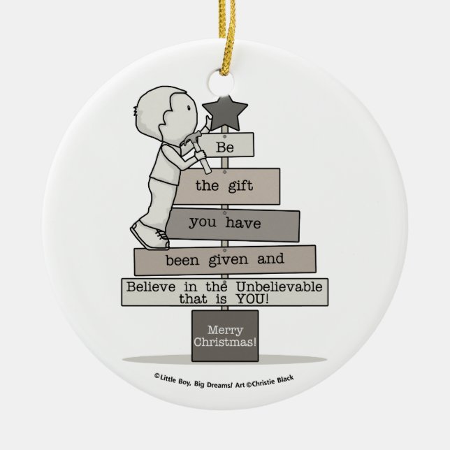 Be the Gift-Christmas Tree Ceramic Tree Decoration (Front)