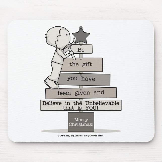 Be the Gift-Christmas Tree Mouse Mat (Front)