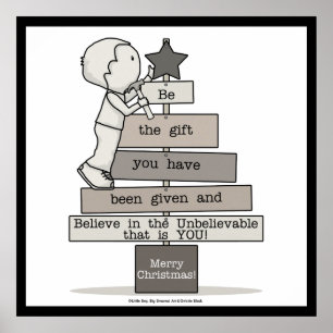Be the Gift-Christmas Tree Poster