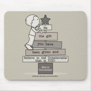 Be the Gift-Christmas Tree (Tan) Mouse Mat