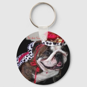 Be the King - English bulldog Key Chain