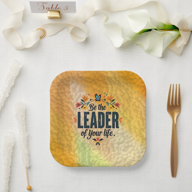 Be the Leader of Your Life Paper Plate (Wedding)