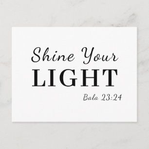 Be the Light Bible Verse Christian Design Postcard