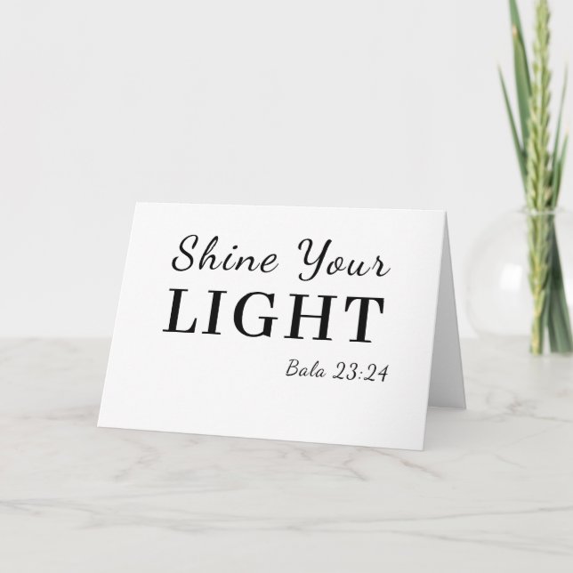 Be the Light Bible Verse Inspiration Card (Front)