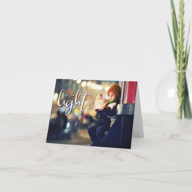 Be the Light, Boy with Lantern Card (Front)