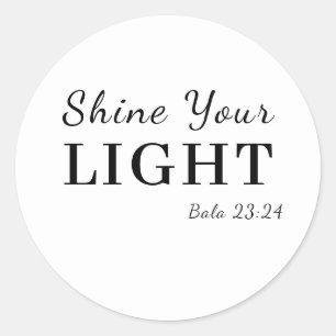 Be the Light Christian Bible Verse Design Classic Round Sticker