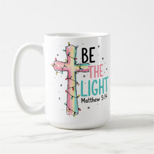 Be the Light Christian Cross Christmas Coffee Mug