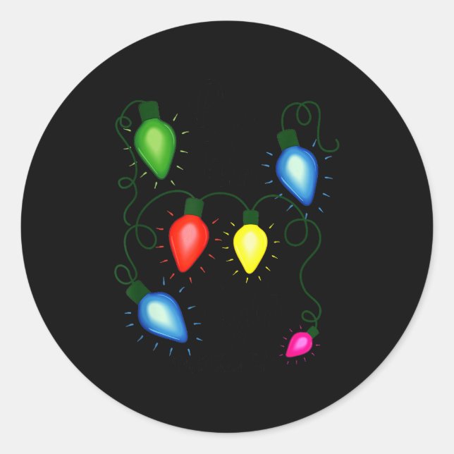 Be The Light Christmas Lights Matthew 5_14 Bible C Classic Round Sticker (Front)