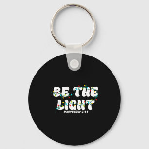 Be The Light Christmas Matthew 5_14 Faith Christia Key Ring