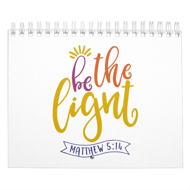 Be The Light In The World Calendar (Cover)