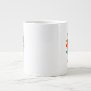 Be the Light Inspirational Colourful Typography De Large Coffee Mug