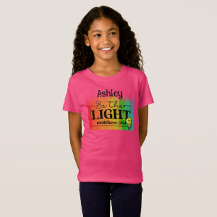 Be the Light" kids bible quote t-shirt 