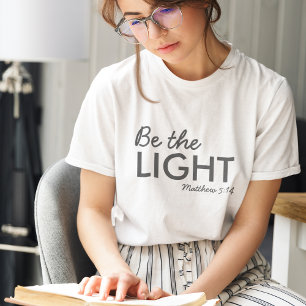 Be the Light   Matthew 5:14 Bible Verse Christian Tri-Blend Shirt