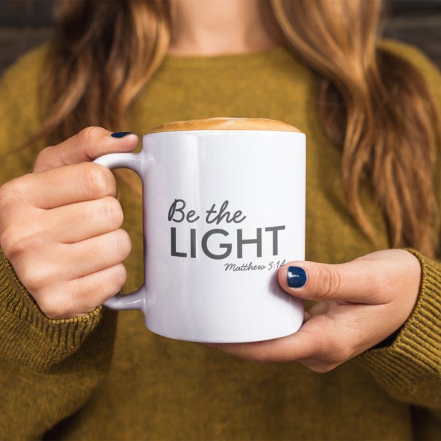 Be the Light | Matthew 5:14 Bible Verse Christian Two-Tone Coffee Mug (Creator Uploaded)