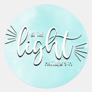 Be the Light Matthew 5:14 Classic Round Sticker