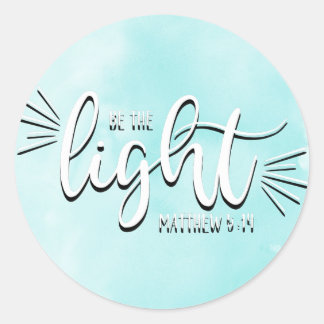 Be the Light Matthew 5:14 Classic Round Sticker