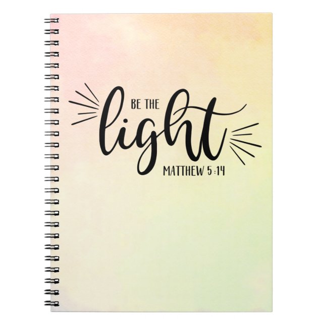 Be the Light Matthew 5:14 Notebook (Front)