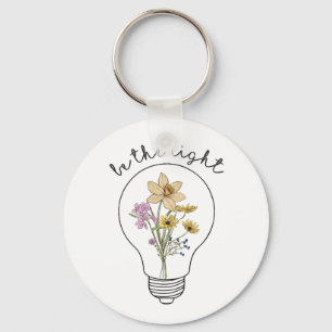 Be the light Positive Inspirational Quote Key Ring