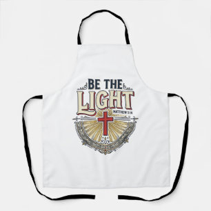 Be The Light Vintage Christian Shirt Design_1 Apron
