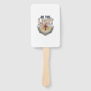 Be The Light Vintage Christian Shirt Design_1 Hand Fan
