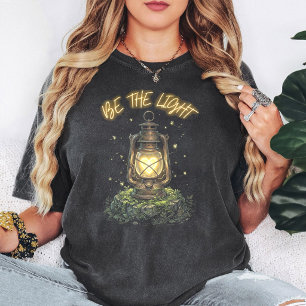 Be The Light Vintage Lantern Heart Fireflies T-Shirt