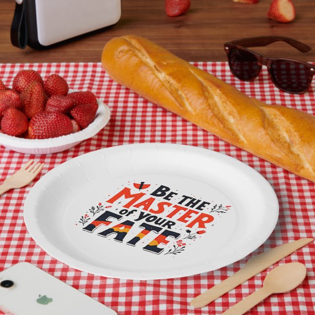 Be the Master of Your Fate Paper Plate (Picnic)