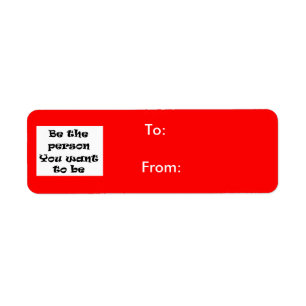 Be the person you want to be-christmas label