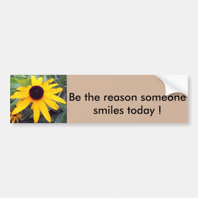 "Be the reason someone smiles today" Bumper Sticke Sticker (Front)