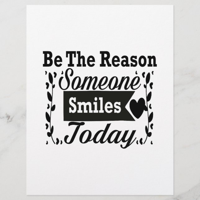 Be The Reason Someone Smiles Today Gift Box Flyer (Front)