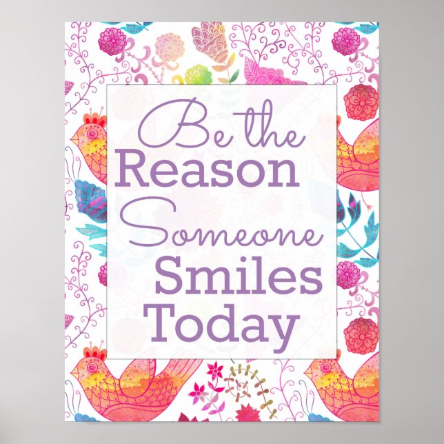 Be the Reason Someone Smiles Today Poster (Front)