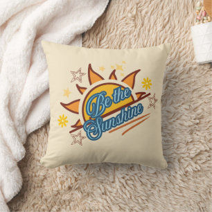 Be The Sunshine Retro Vintage Sun Graphic Cushion