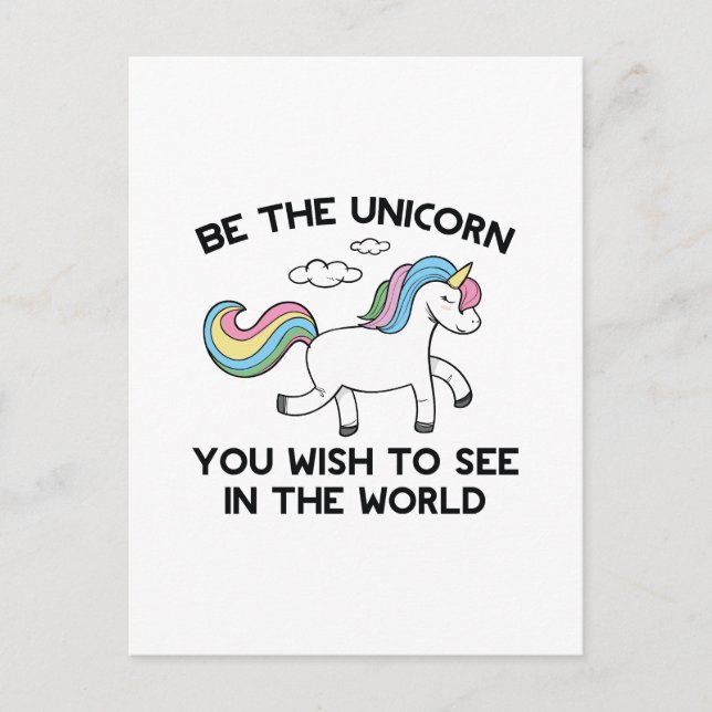 Be The Unicorn Postcard (Front)
