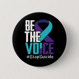 Be the Voice Stop Suicide Awareness Mental Health 6 Cm Round Badge