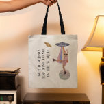 Be The Weird | Dancing Space Cat Monogram Tote Bag<br><div class="desc">Every woman needs a good carry all to tote around all of her essentials. Whether it's a bridesmaid gift, a birthday gift or even just a nice little gift to yourself, these bags are both practical and stylish—a winning combo every time. Because each bag can be personalised with a name,...</div>