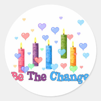 Be The  World Change Classic Round Sticker