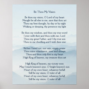 Be Thou My Vision Hymn Art Poster