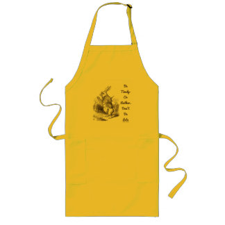 Be Timely- Or Rather, Don't Be Late White Rabbit Long Apron
