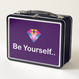 Be tough and bold like a diamond metal lunch box