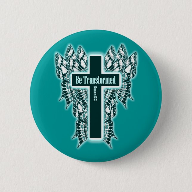 Be Transformed – Romans 12:2 6 Cm Round Badge (Front)