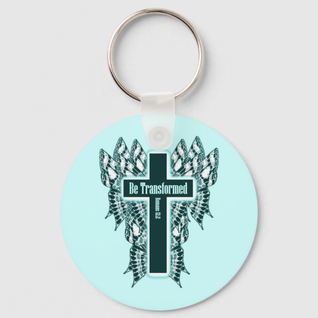 Be Transformed – Romans 12:2 Key Ring (Front)
