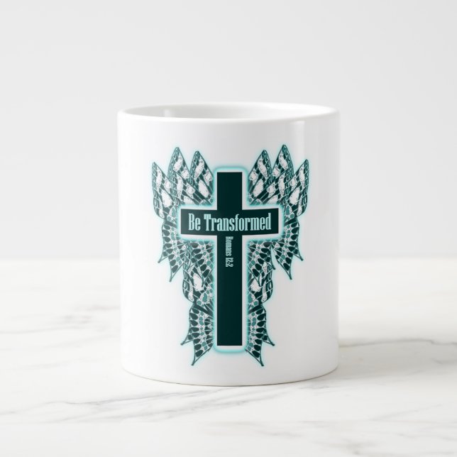 Be Transformed – Romans 12:2 Large Coffee Mug (Front)