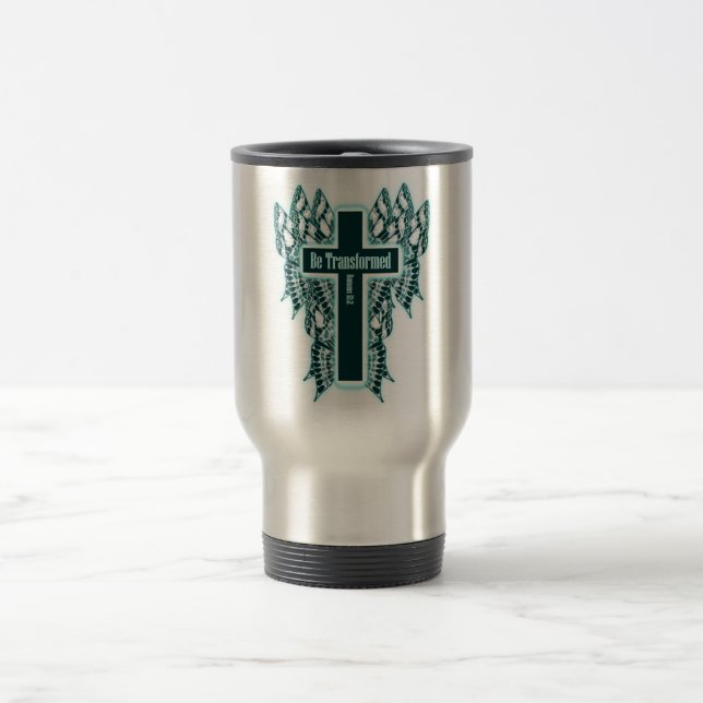 Be Transformed – Romans 12:2 Travel Mug (Center)