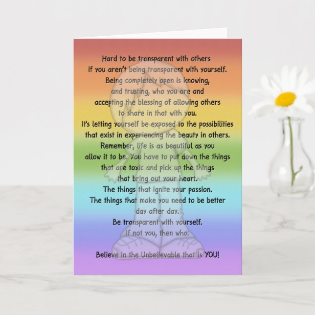 Be Transparent Card (Small Plant)