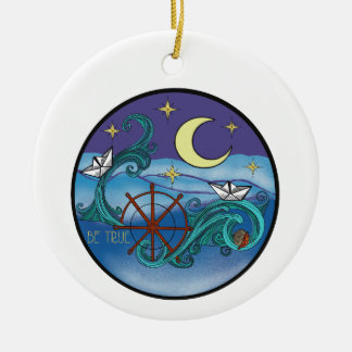 Be True Art Nouveau Water  Ceramic Tree Decoration
