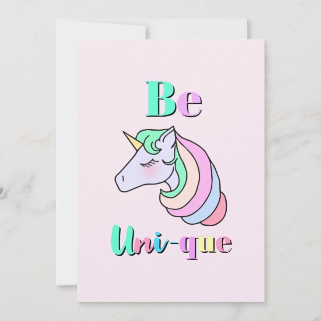 Be Uni-que Holiday Card (Front)