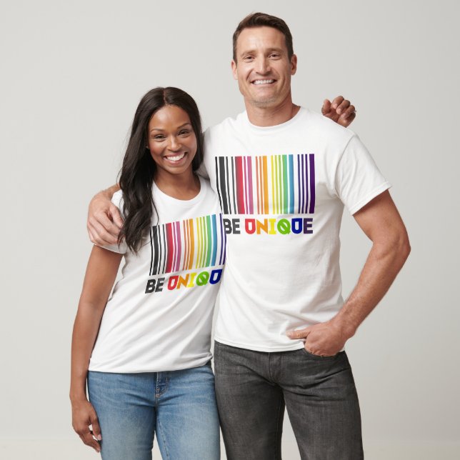 Be Unique Bar Code Lgbt Pride T-Shirt (Unisex)