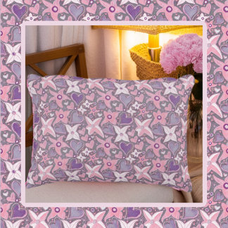 Be Unique Be Yourself Pattern In Pink/Purple Decorative Cushion