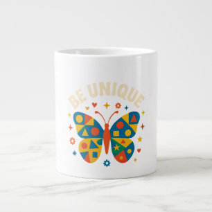 Be Unique – Inspirational Butterfly Art Mug Design